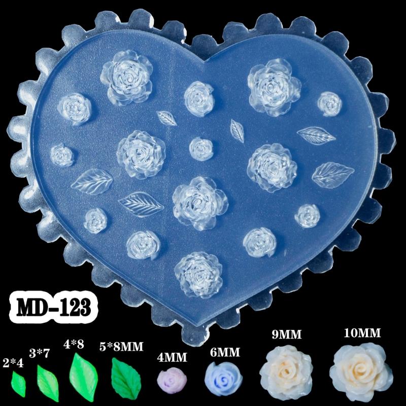 Stampo in Silicone per Nail Art Fiori 3D Stampi per Creazione Unghie Stencil per Unghie Goffrati Stampo per Scultura Decorazioni per Manicuristi