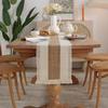 Vintage Cotton Linen Table Runner with Tassel Fringe – Light Luxury for Coffee Tables, Dining Tables, TV Stands, Chests, Shoe Cabinets, or Sideboards.