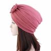 Bowknot Turban Indian Women Muslim Hijab Stretch Chemo Cap Cancer Hat Hair Loss Cover Head Scarf Wrap Beanies Bonnet Headwear