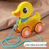 Wooden Pull-Along Cartoon Animal Walker for Toddlers