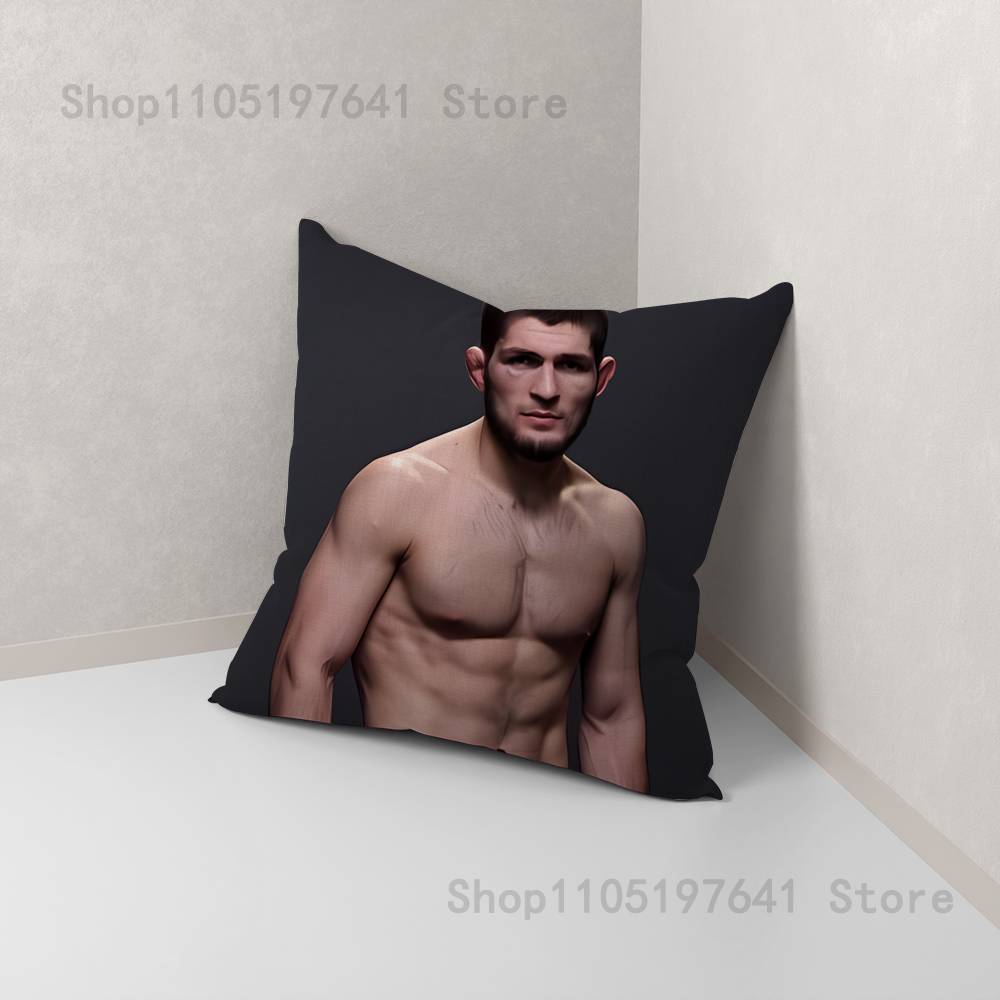 K-Khabib Cool N-Nurmagomedov Наволочка для Декора Дивана Автомобиля Офиса Комнаты Чехол для Подушки с Принтом Декорации и Защита 12x12Inch