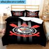 3pcs Sport Club Football Crest Printed Bedding Set Duvet Cover Closure Includes 1 Duvet Cover & 2 Pillowcases Bedding Sets Home Decor Gifts