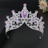 New Violet Rhinestone Bridal Crown Wedding Dress Accessories Bridal Tiara Hair Accessories