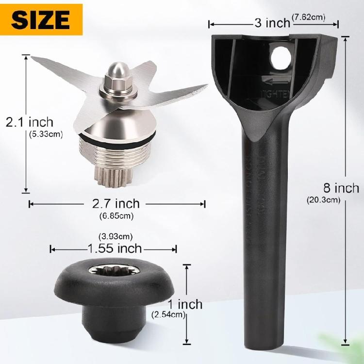 Premium Stainless Steel Blade Replacement Part Easy Installation Drive Socket Blender Accessory Suitable for Blenders