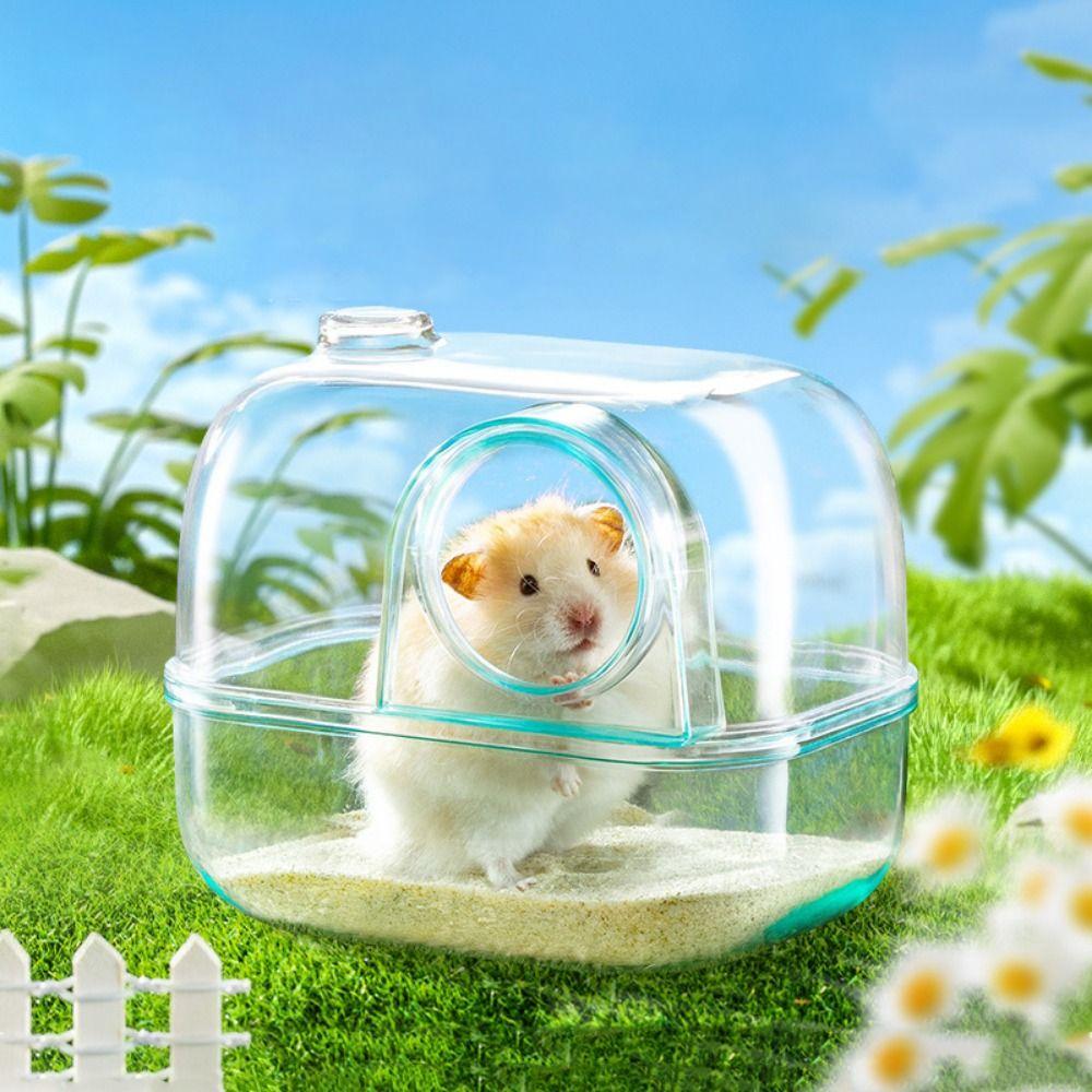 

Съемная песочница для хомяка Прозрачный золотой медведь Ванная комната для бурундука карликовой мыши крысы