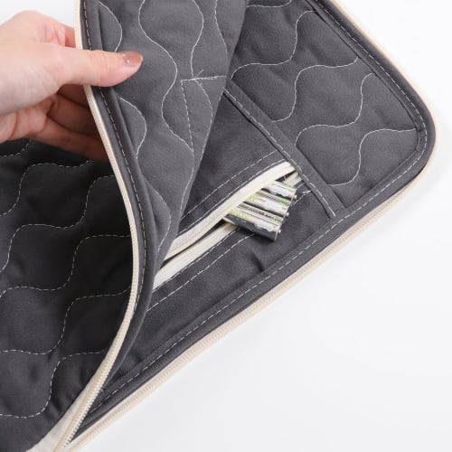 Fuji Boeki Oshikatsu Goods Penlight Case, 16cm Wide X 1cm Deep X 30cm High, Gray Quilted, Storage, Men's Colors, Oshikatsu, with Interior Pocket, Reme