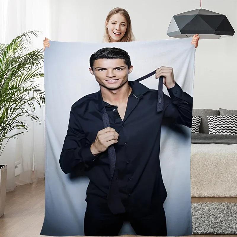 Fleece Blanket Sofa Winter Warm C-Cristiano Ronaldo Knee Bed Camping Flannel Fluffy Soft Blankets King Size Microfiber Bedding