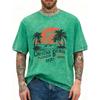 Daytona Florida Beach Print Man Clothes Cotton Breathable Washed T-Shirts Summer Casual Short Sleeve Shirts