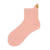 Socks Women's Autumn Lift Ear Mid-calf Socks Simple Embroidery Women's Socks Do Not Fall Off The Heel Anti-odour Sweat Boneless Socks