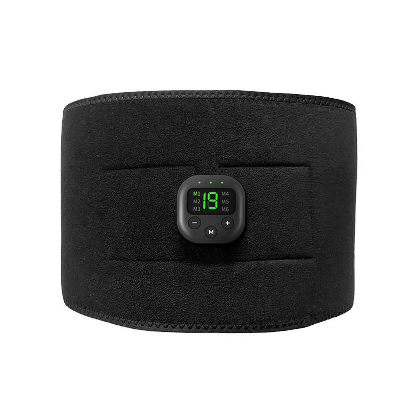 

USB Electric EMS Body Shaping Massage Band - Abdominal Muscle Training Body Shaping Massager 19 Muscle Stimulation Graphene Band USB чорний