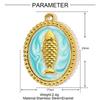 3pcs/Lot Stainless Steel Fish Bone Mermaid Tail Bracelet DIY Charms Women Shell Crab Conch Necklace Pendant Heart Love Jewelry