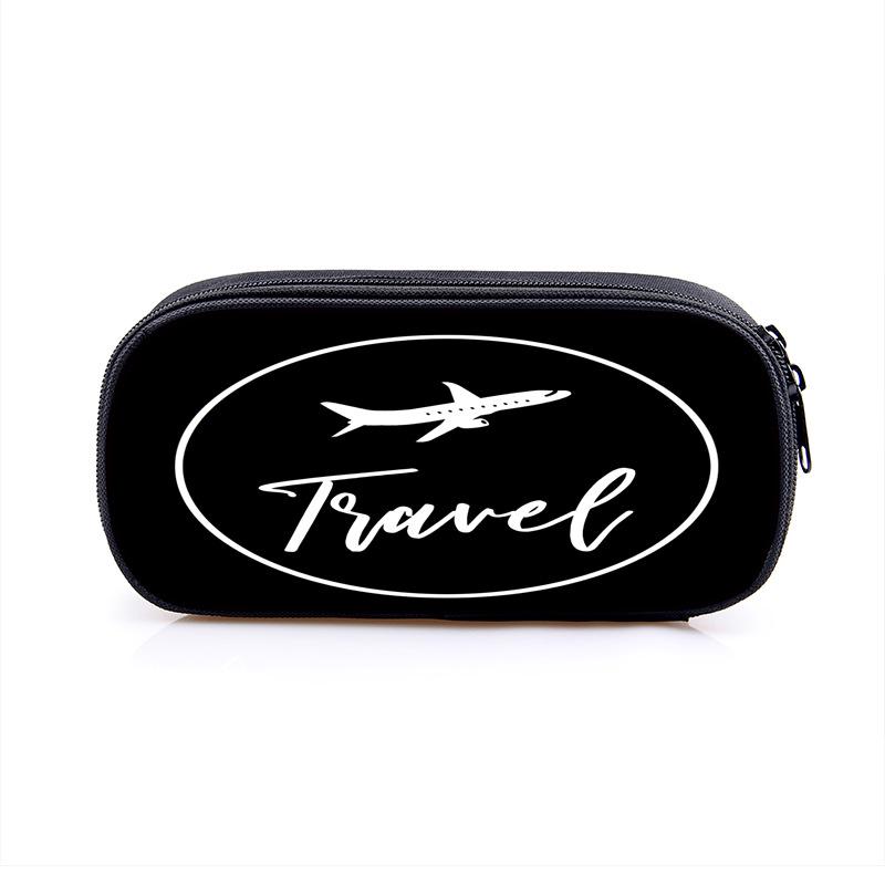 Airplane Pattern Pencil Case – Cool, Large Capacity Stationery Box for Boys and Students