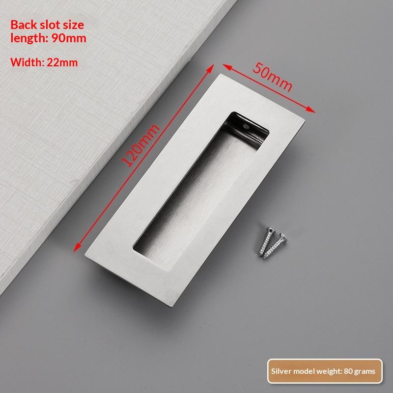 Poignée cachée en acier inoxydable Poignée de porte coulissante intégrée Poignée de tiroir de porte coulissante intégrée Poignée Noir Or Bronze