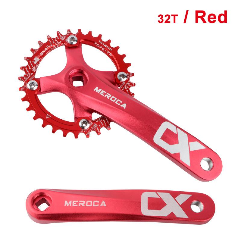 Günstiger Fahrradkurbelsatz aus Aluminiumlegierung Günstiger 104mm BCD Vierkant MTB Mountainbike Kurbelgarnitur 32/34/36/38T
