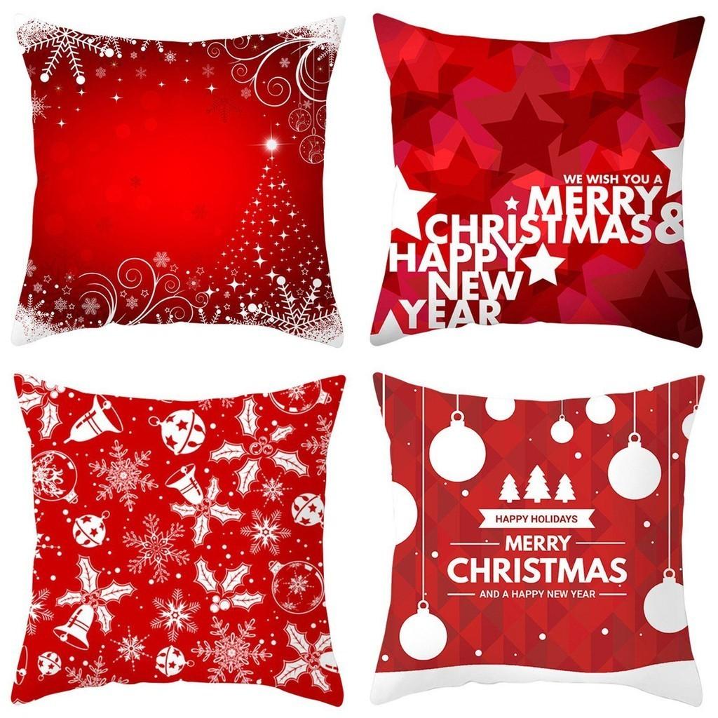 Eleganter Weihnachtsroter Kissenbezug Superweicher Kissenbezug für stilvolle Sofadekoration