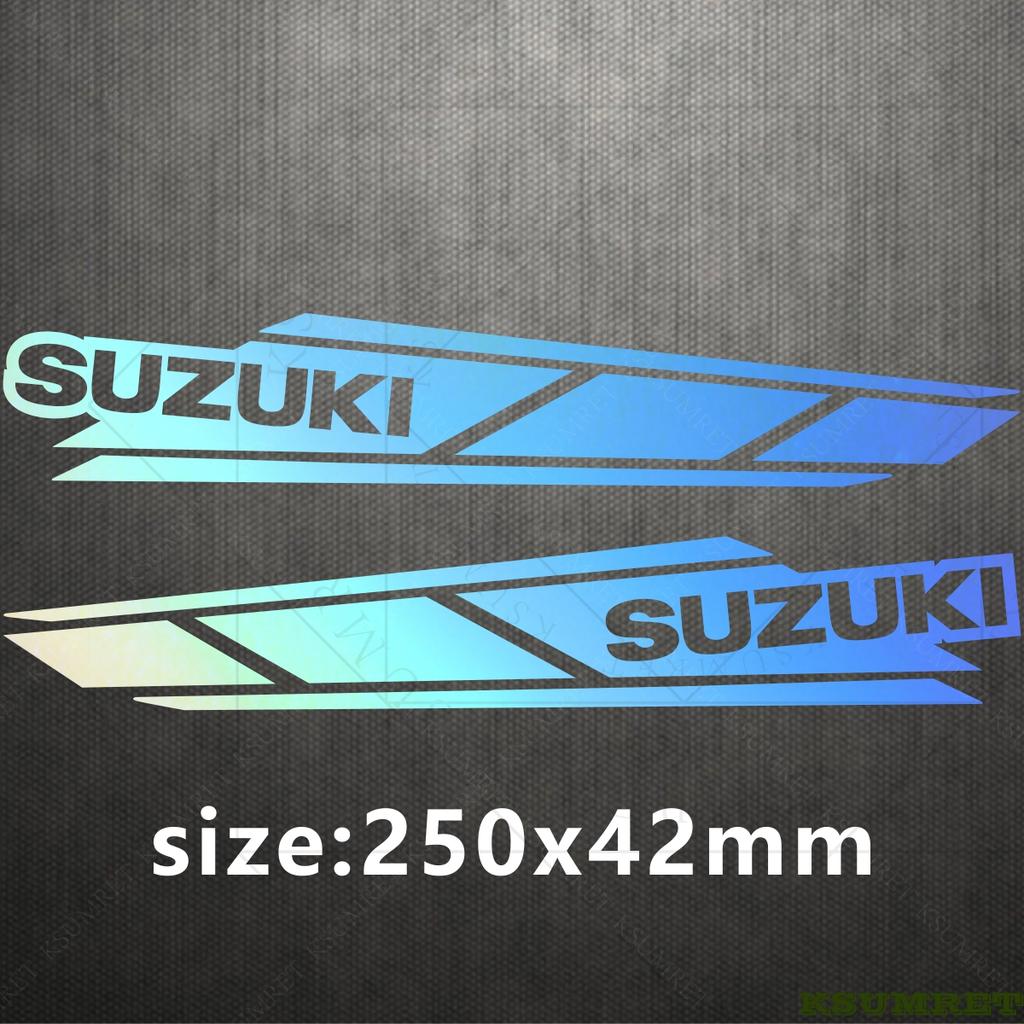 AAGJ1 Decalcomania in Vinile Adesivo Logo Suzuki Adesivi Moto Kit Riflettente per Casco