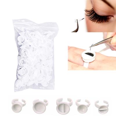 100pc Entsorgung Tattoo Pigment Halter Ring mit Gitter Wimpern Verlängerung Kleber Kleber Halter Palette