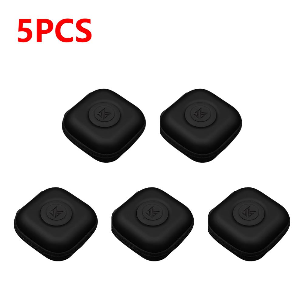 1-10PCS KZ Earphones Oval Storage Bag Wired Headphones PU Zipper Storage Box Portable Hold Case Container for KZ BA10 AS10 ES4