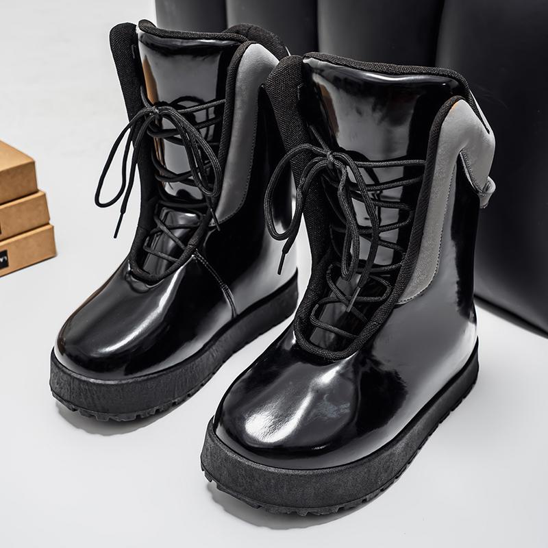 Mens high top winter casual shoes niche fashion autumn winter versatile footwear for men trendy and comfortable