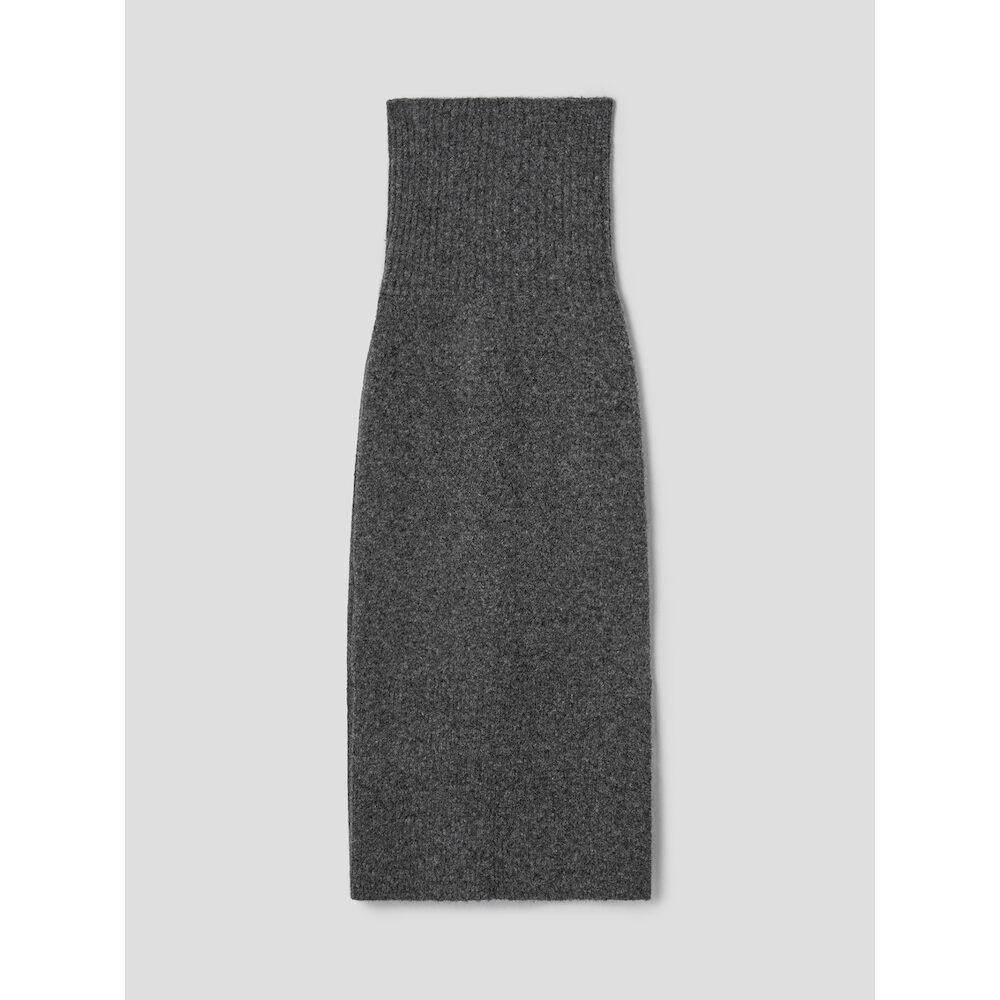 Anggae Llama Blend Long Skirt Gray