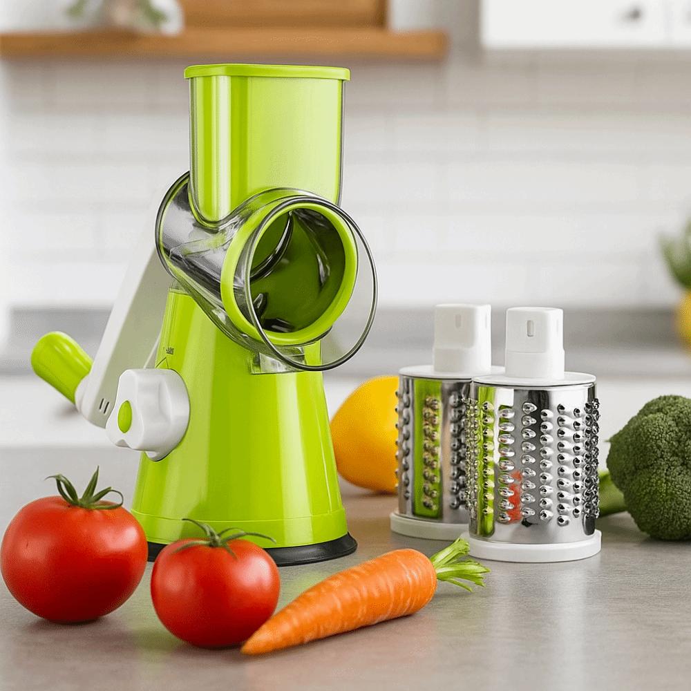Stainless Steel Vegetable Cutter 3 Sharp Drums Kitchen Chopper  Vegetable Processing
