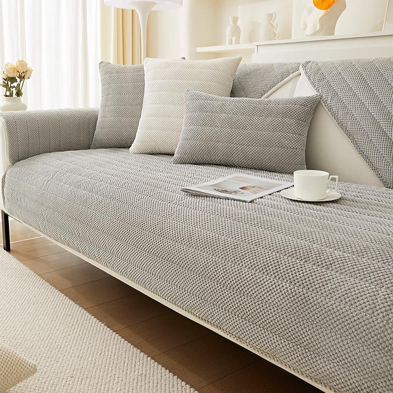 

Простота вельветового диванного полотенца, утолщенный плюшевый чехол для дивана для гостиной, мягкая нескользящая подушка для дивана, однотонное одеяло, коврик для пола 70x70cm 1pcs