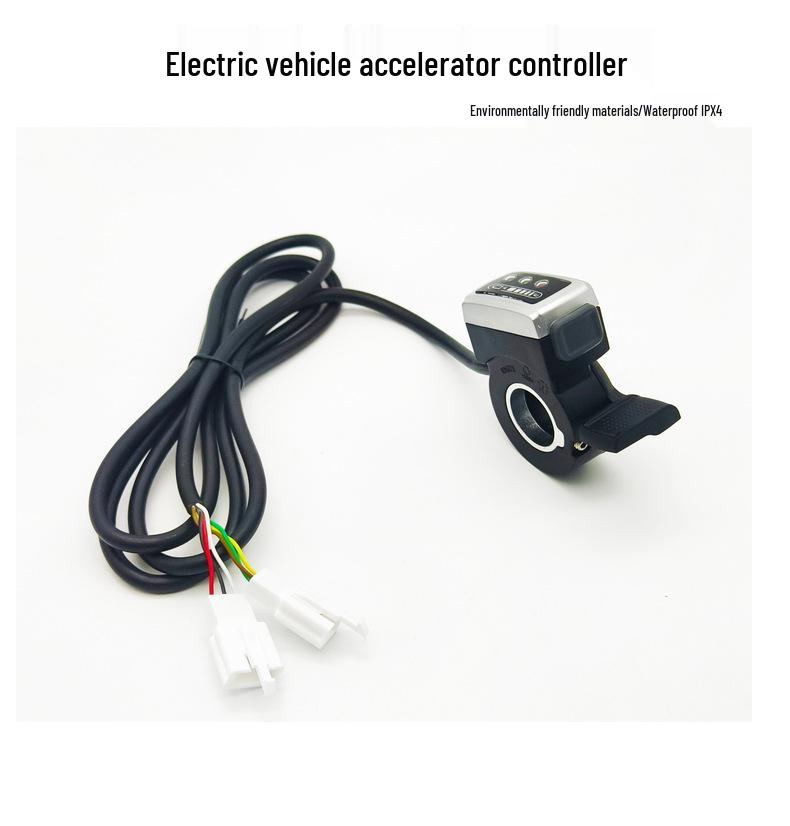Five-star 106DX Electric Bike Throttle: Thumb Twist Grip Speed Controller with Dial