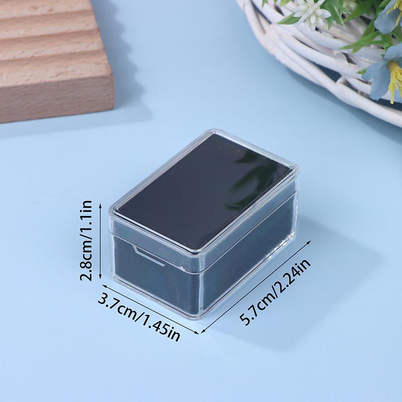 Clear Gem Storage Box - Foam-Padded Container for Loose Stones & Beads, Portable Jewelry Organizer with Secure Latch for Travel