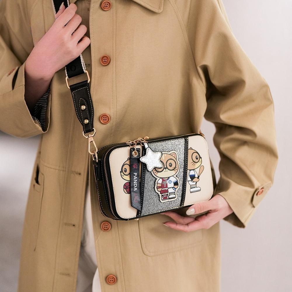 BEIBAOBAO New Cute Cartoon Bear Women's Messenger Bags Creative Trendy Ladies Single Shoulder Bags Fashion Lightweight Simple Underarm Bags for Female