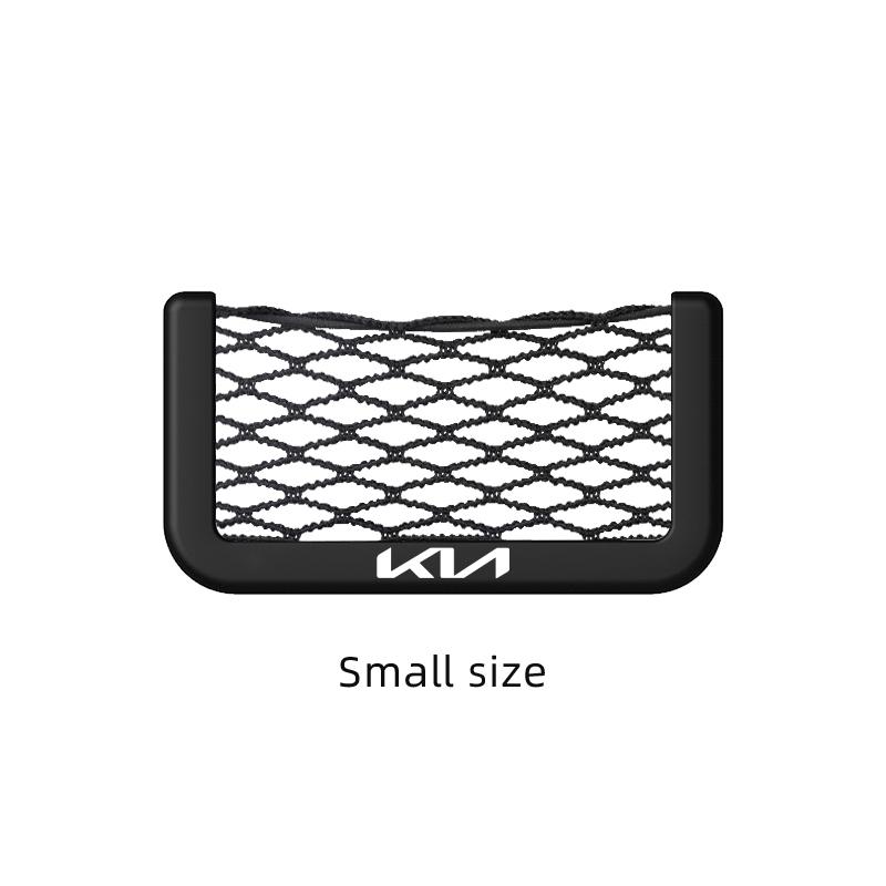 For Kia Morning Picanto Ray Sorento XCeed Soul Cerato Venga C Car Mesh Storage Bag Magic Sticker Fixed Interior Organizer Pocket hbsp50