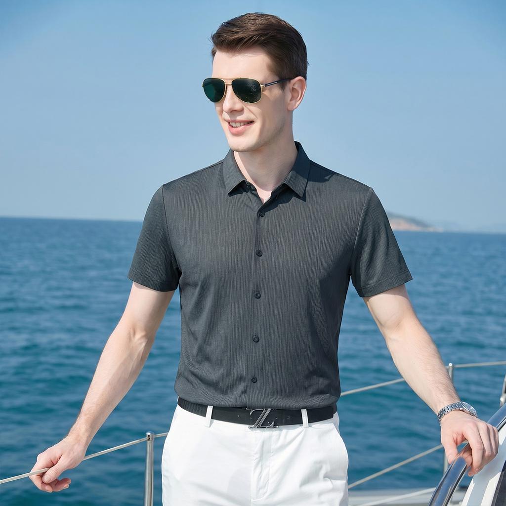 Men's Short Sleeve Shirt for Summer Cooling