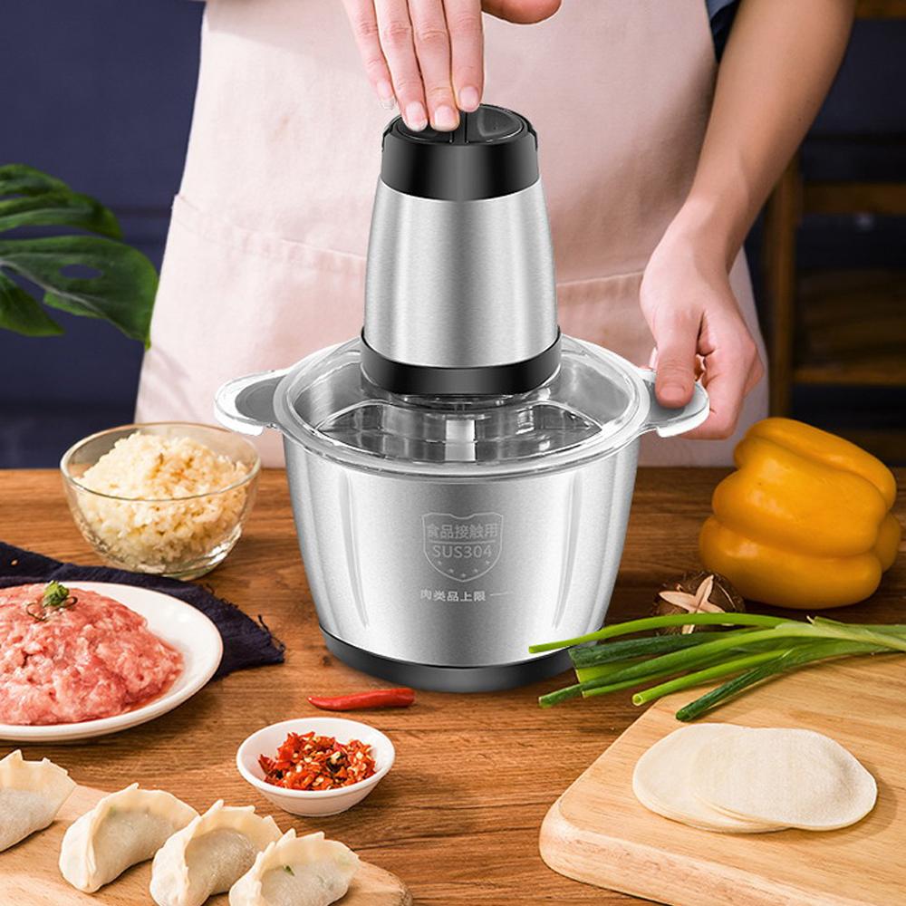 Buy 200W 2L Meat Grinders Stainless Steel Electric Grinder Mincer Food