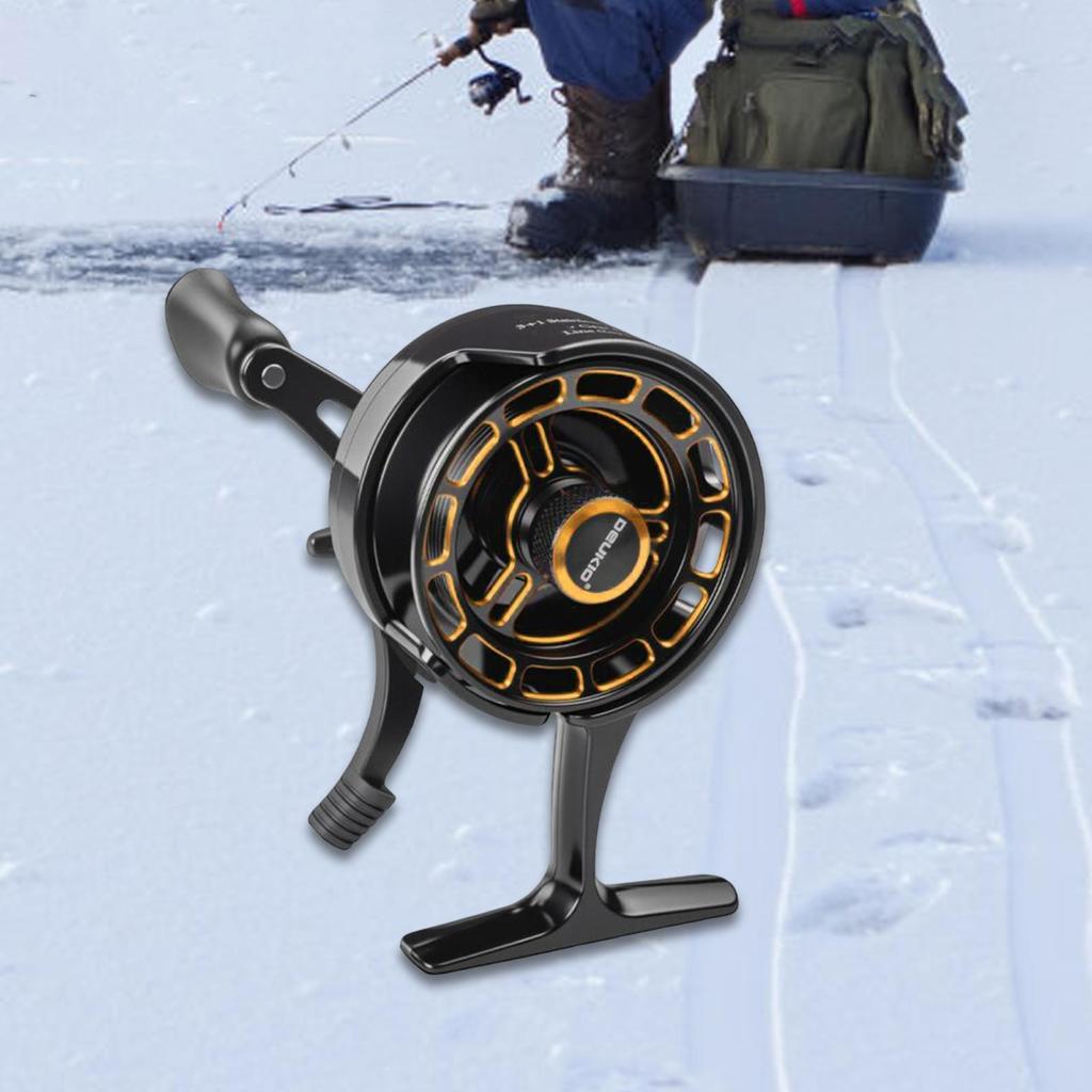 Ice Fishing Reel Ice Fishing Supplies Compact Easy To Use High Strength Ice Reel 3+1 BB for Freshwater Saltwater Summer River