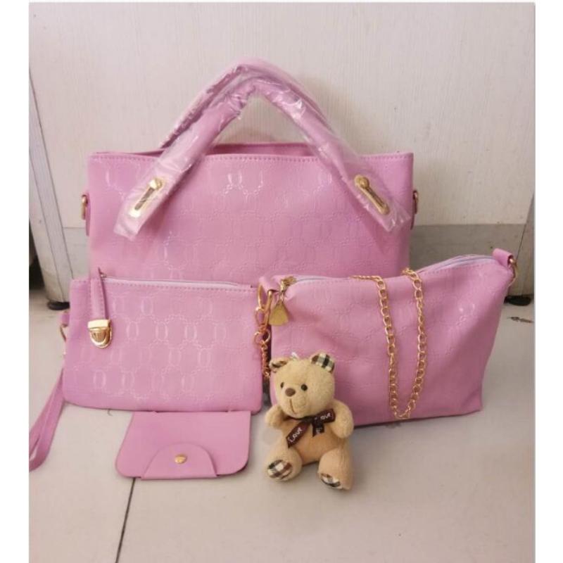 

Жіноча сумка. Модна сумка з чотирьох предметів. Велика місткість на одне плече. Ручна сумка через плече. one size фіолетовий