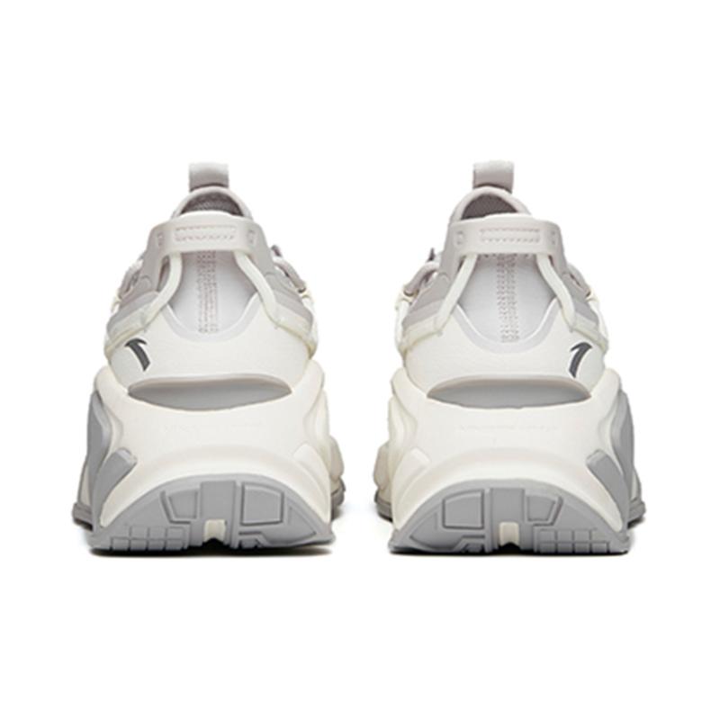 Anta AT91 Anti-Slip Wear-Resistant Breathable Lightweight Low-Top Chunky Sneakers Women's Gray White Sneakers