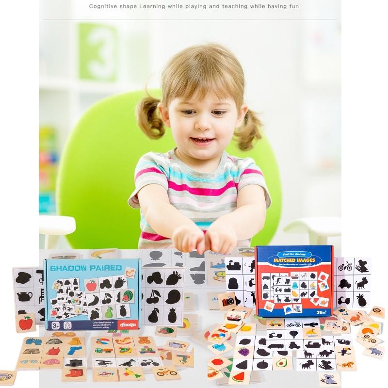 Wooden Animal And Fruit Matching Game For Early Learning And Cognitive Development