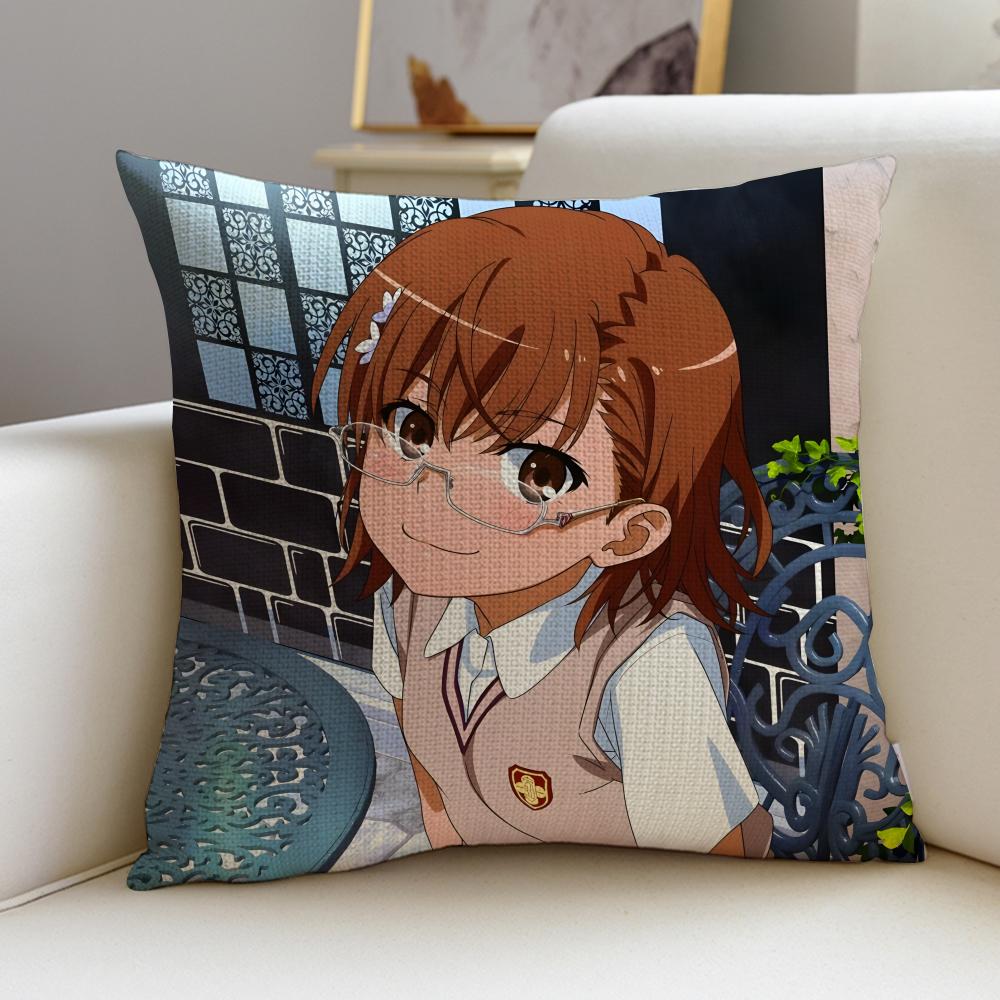 Certain Scientific RailgunS Cushion Cover Breathable and skinfriendly linen pillowcase square removable and washable cushion