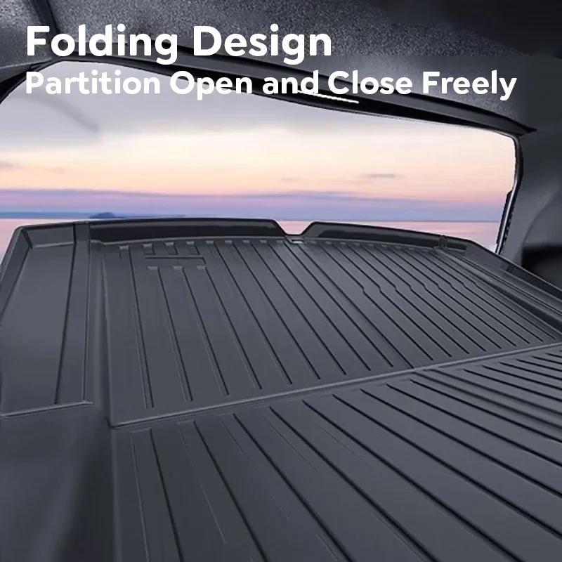 NEW For Tesla Model 3/Y Highland Front and Back Trunk Mat TPE Carpet Waterproof Weather-resistant Pads Up and Down Layer Mats
