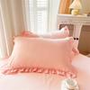 Luxury Lace Bed Cover Queen/King Size Bed Sheet Skirt Solid Color Plain Bed Skirts for Doubel Bed (pillowcase Need Order)