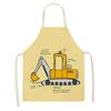 Car Pattern Children's Apron Vehicle Theme Printed Apron New Cleaning Clothes  Home Use