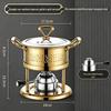 304 Stainless Steel Single-Person Hot Pot with Inflatable Gas Stove for Home, Commercial, and Camping Use