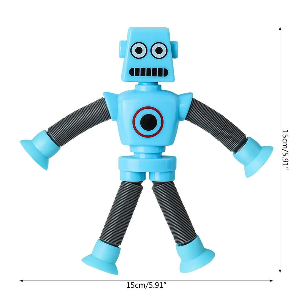 Pull & Stretch Telescopic Tube Fidgets Robot Toy for Kids Free Bend Anxiety Reduce Finger Toy for Autisms ADD Decompress