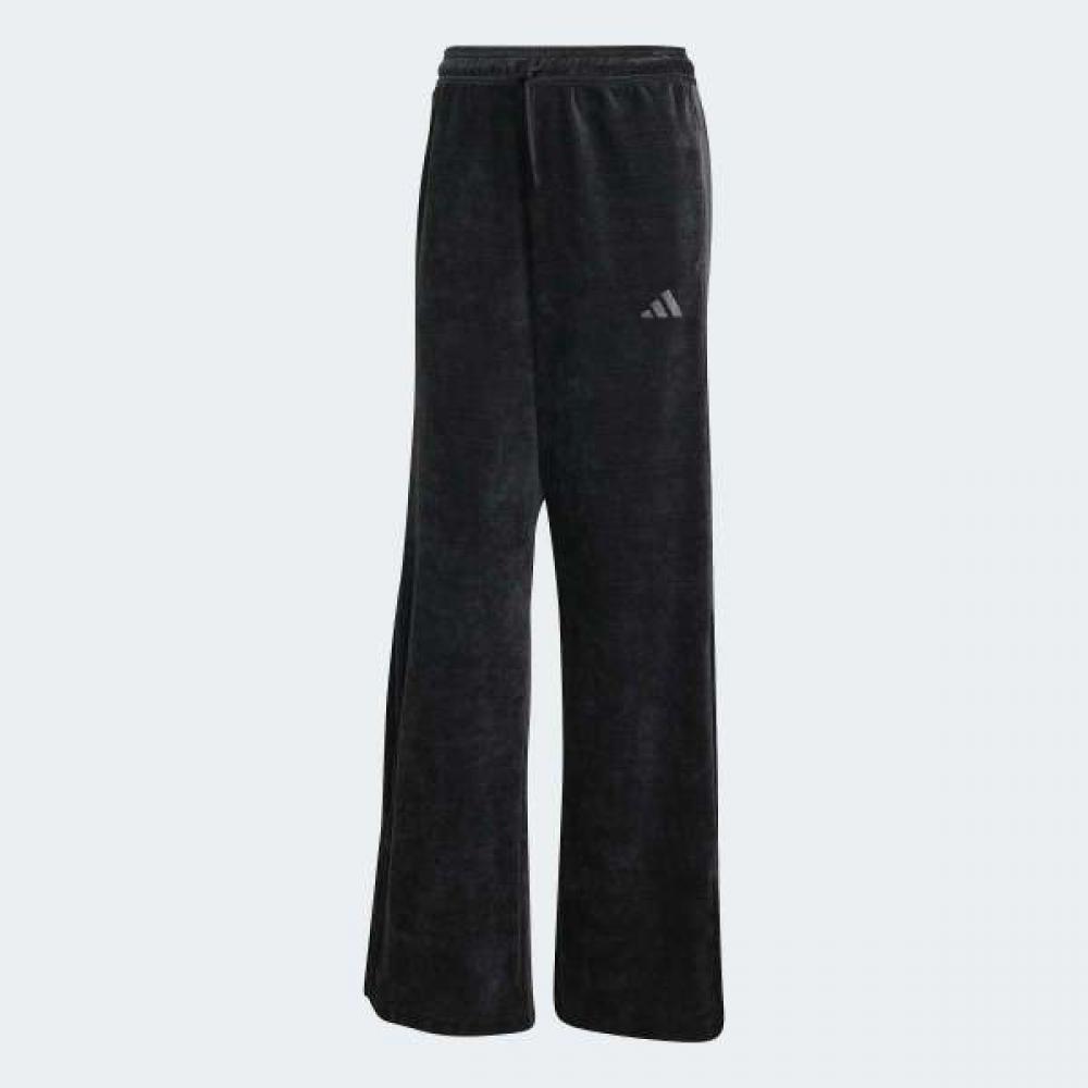 Adidas Womens Tyro Velour Open Hem Pants Loose Fit