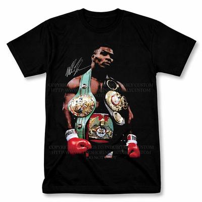 Mike Tyson Boxing Championship Belts Graphic T Shirt Vintage Fan Tee