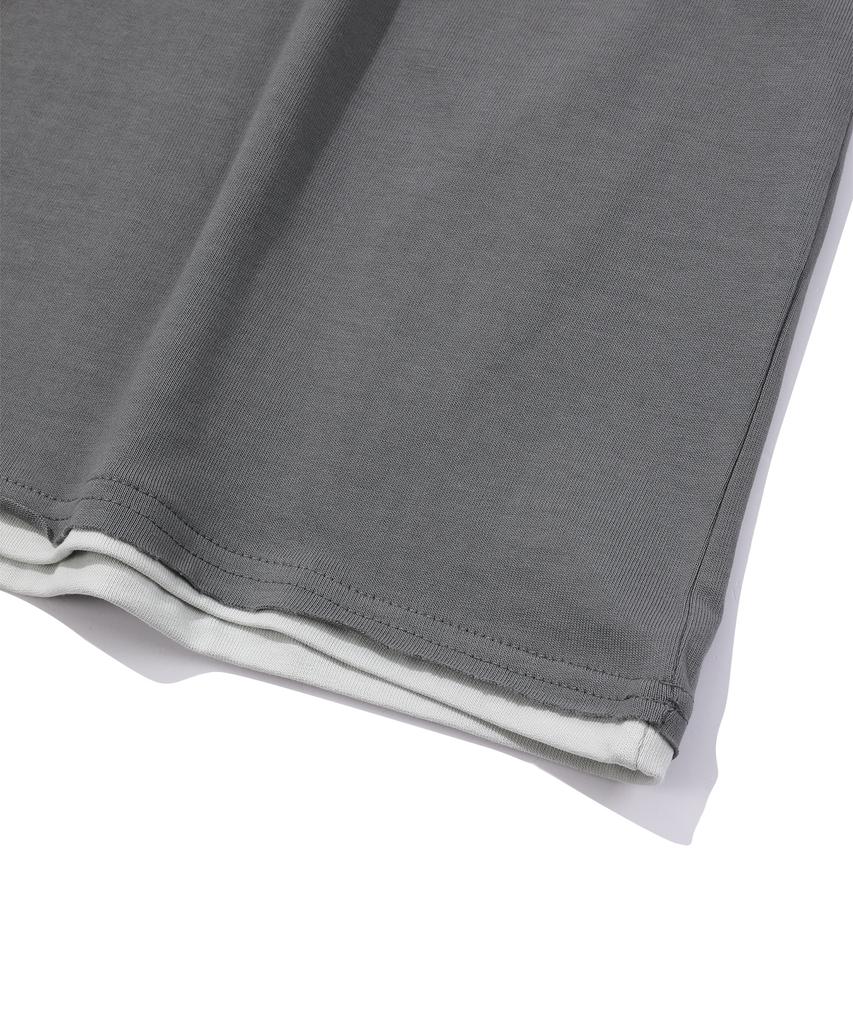 EPISODE UNTITLED Match Colors Logo Print T-Shirt_Dark Gray