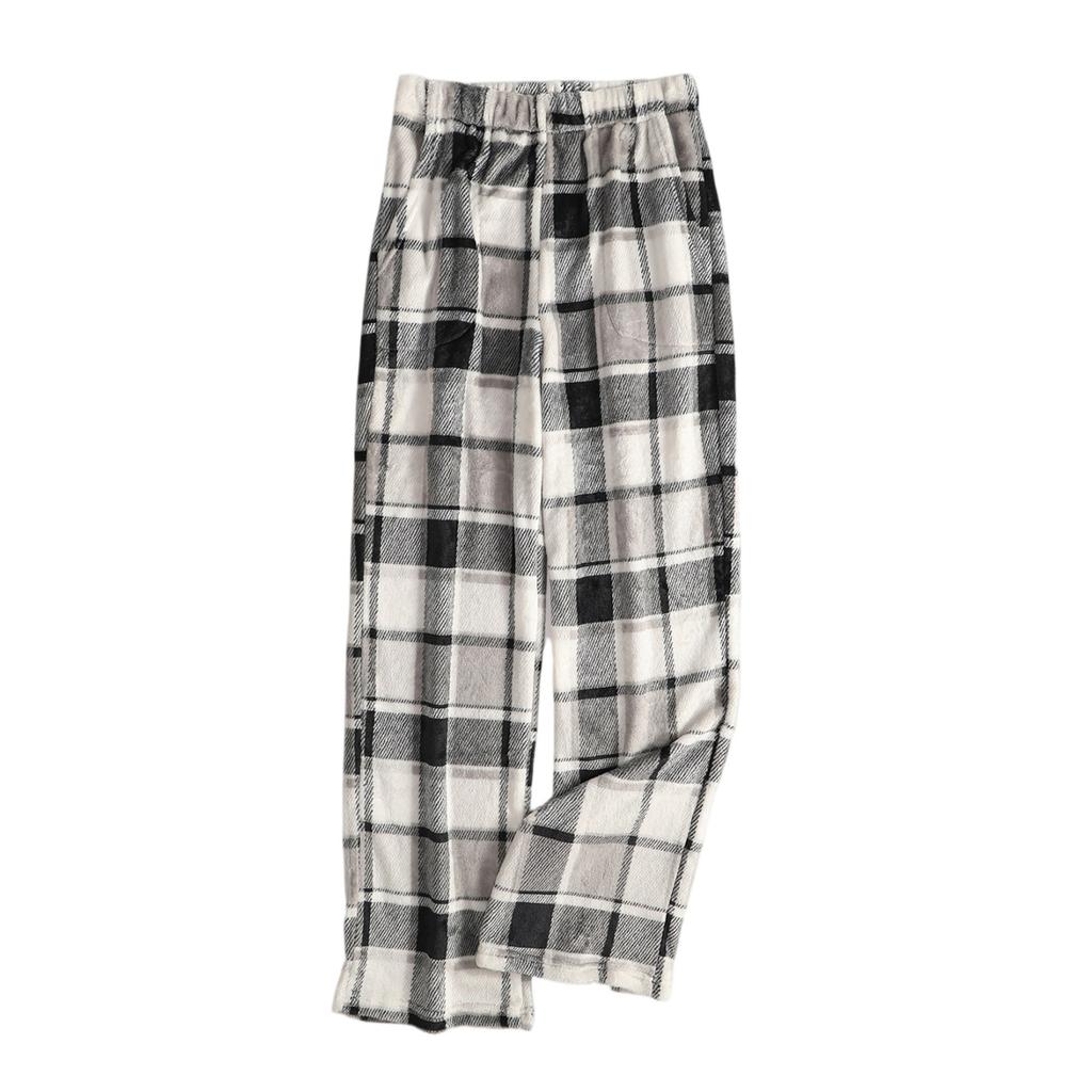 Pantaloni Pigiama a Quadri da Donna con Due Tasche per il Sonno