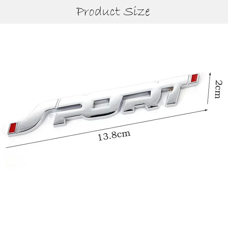 3D nálepka na auto Kov Chrom Černá Auto Kufr Závodní Sport Slovo Písmeno Logo Znak Odznak Obtisk auta Styling Dekor Autopříslušenství