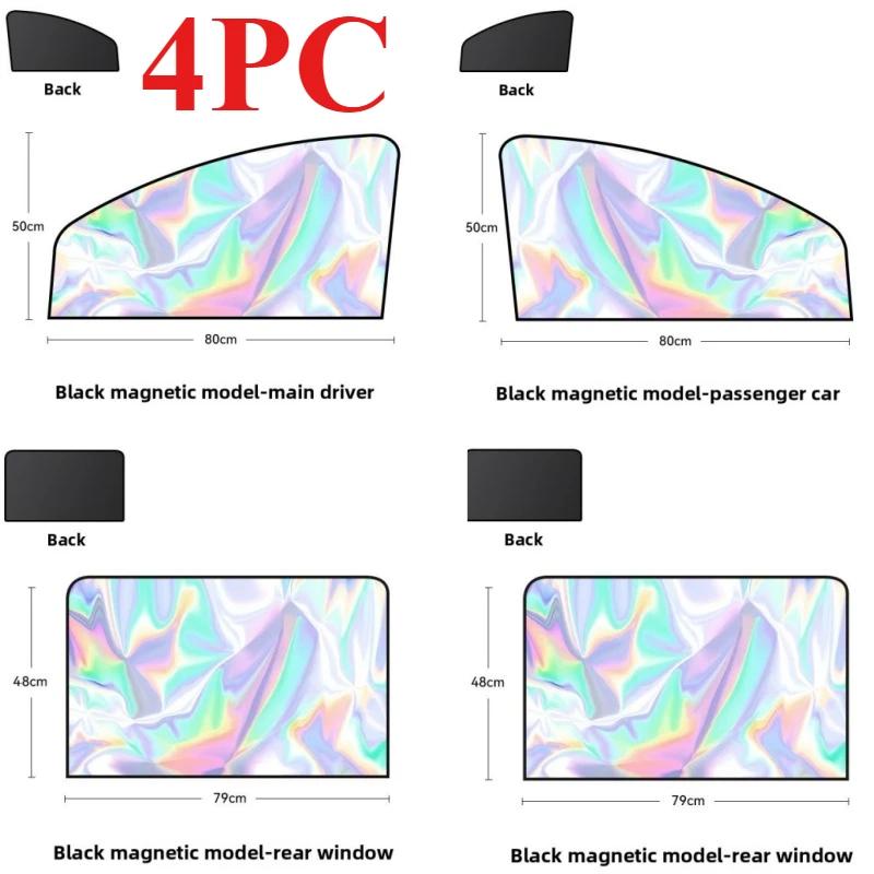 Universal Car Magnetic Sunshade Laser Sunshade Full Sunshade Sunscreen Isolation Curtain General Automotive Curtain Accessories