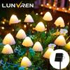 20 LED Solar Mushroom Lights Outdoor Waterproof Street Lights for Path Lawn Garden Patio Light Easter Party Holiday Decoration