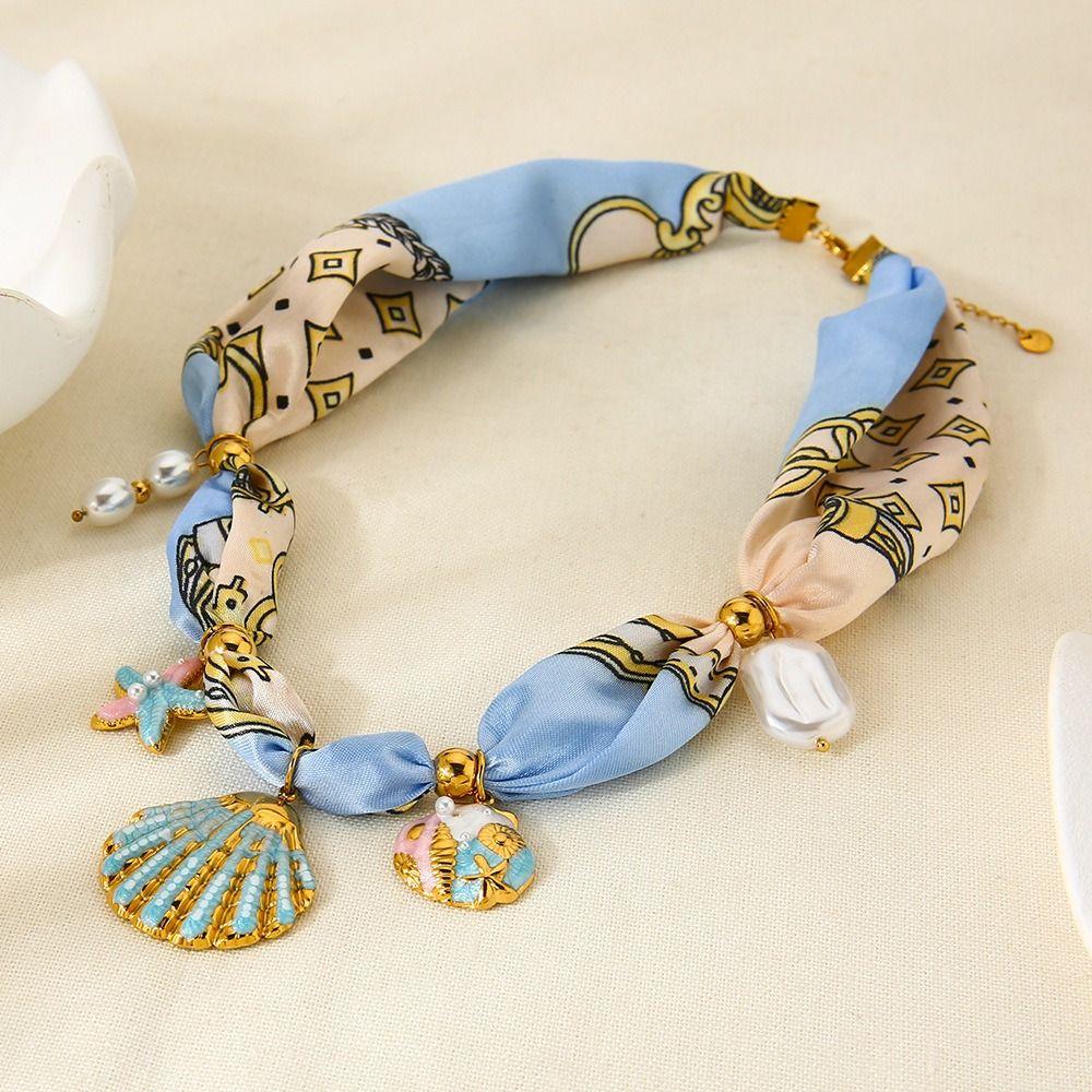 Flower Beach Ocean Series Necklace Shell Dopamine Necklace  Decoration